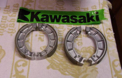 KAWASAKI H1/H1A/H1C DRUM BRAKE FRONT & REAR NEW BRAKE SHOE SET-N